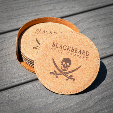 Blackbeard's Spice Cork Coasters - Set of 6