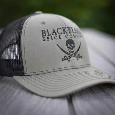 Blackbeard Logo Hat - Olive & Black