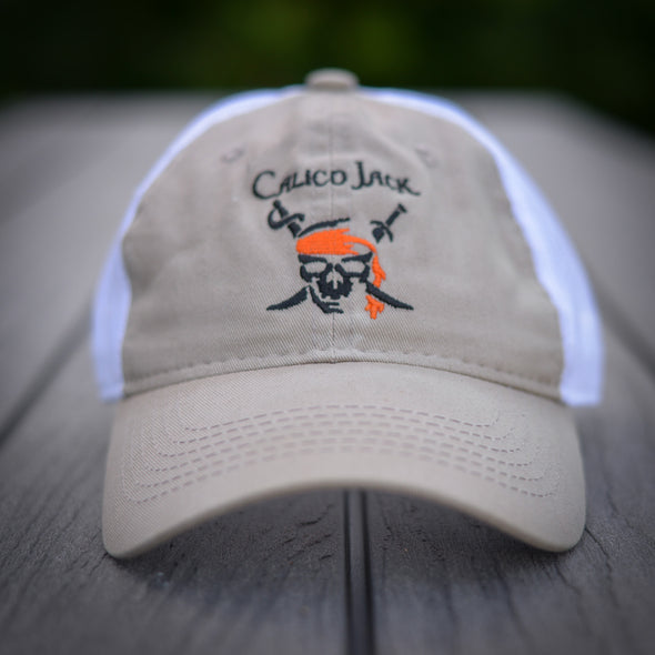 Calico Jack Logo Hat (relaxed fit) - Tan & White