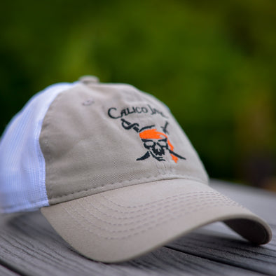 Calico Jack Logo Hat (relaxed fit) - Tan & White